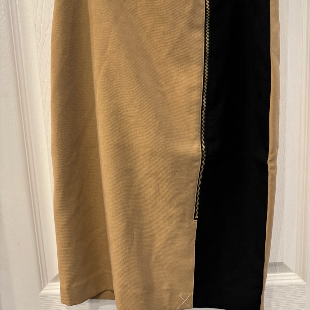 Ann Taylor Tan and Black Pencil Skirt
